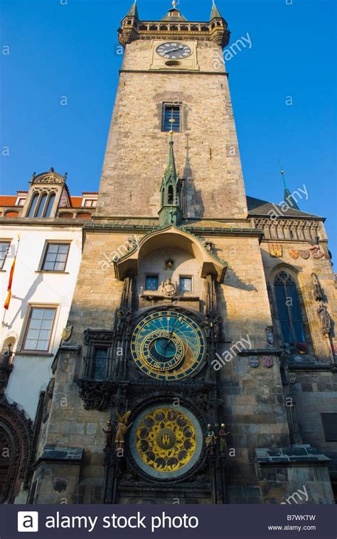 Old Town Hall Tower With The Astronomical Clock In Prague Czech