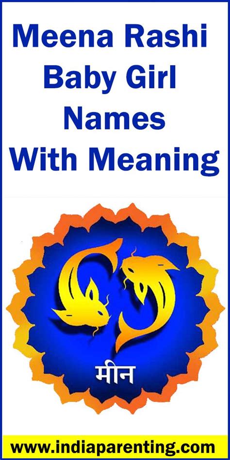 Meena Rashi Baby Girl Names With Meaning