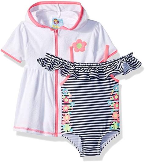 Baby Buns Baby Girls One Piece Summer Dream Swimsuit Set