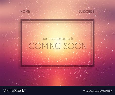 Website Landing Page With Coming Soon Type Vector Image