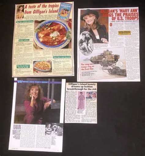 Dawn Wells Magazine Clippings Article Gilligans Island Actress Mary Ann