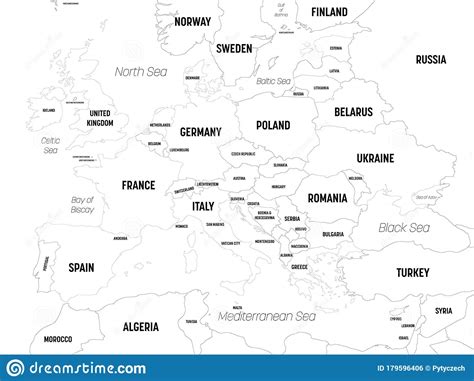 Europe Map High Detailed Political Map Of European Continent With