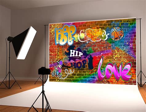 Accessories Kate 8x8ft25x25m Graffiti Wall Backdrops Hip Hop Video