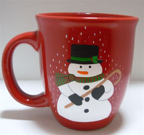 Snowman Coffee Mug Handpainted Personalized By Kathy1910 On Etsy