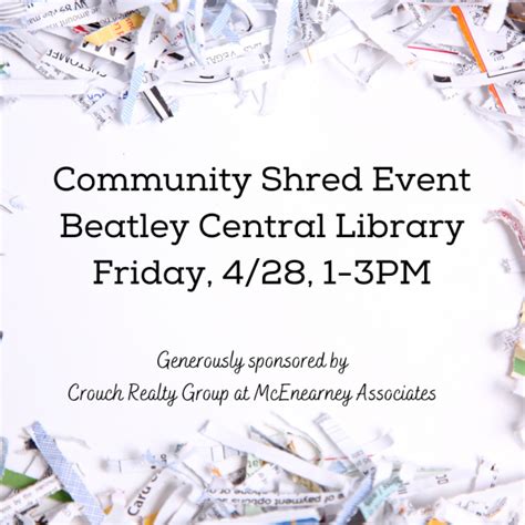 Community Shred Event Alexandria Library