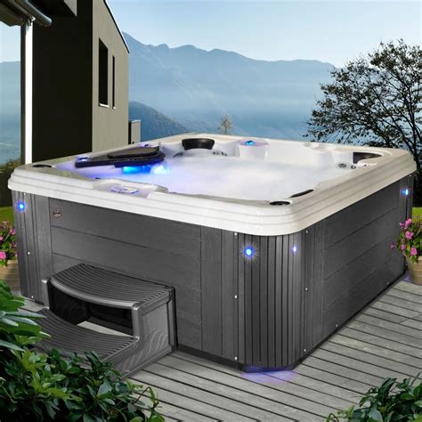 Aqualife Adulation 6 Person 67 Jet Standard Hot Tub With Lounger In