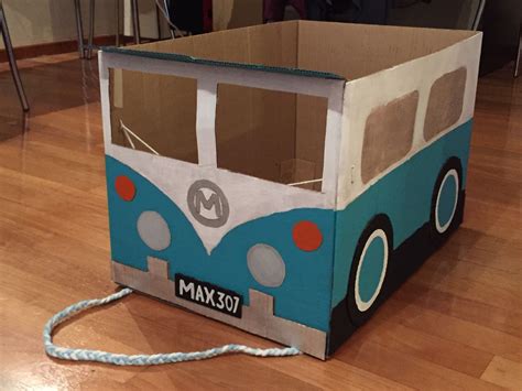 Diy Cartón Volkswagen Van Cardboard Crafts Kids Cardboard Box Crafts