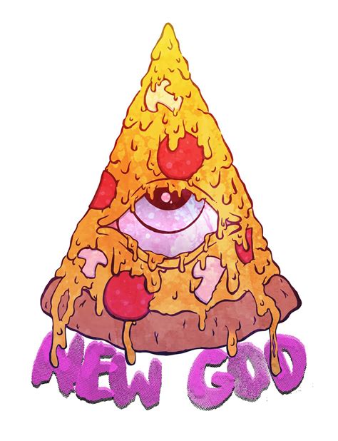 Pizza God Classic T Shirt By Misterboo Traffic Cone Painted Pizza Art Marker Art