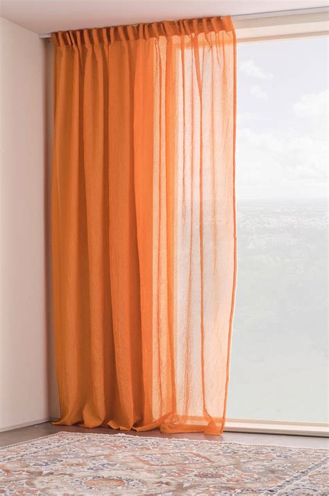 Caisa Multifunktionsgardine 1er Pack Extra Breit Orange Vorhänge