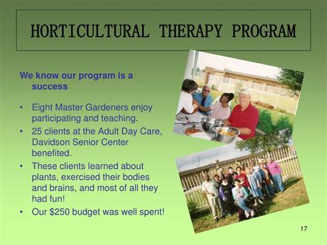 Ppt Horticultural Therapy Program Powerpoint