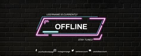 Offline Twitch Banner Template Postermywall