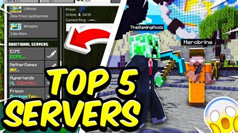 Top 5 Best Servers For Mcpe 2023 119 Minecraft Bedrock Edition