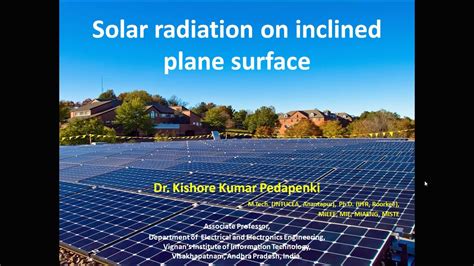 Solar Radiation On Inclined Surface Youtube