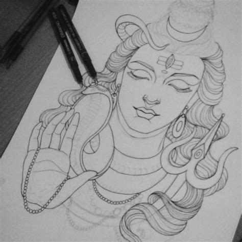 This Is Work In Progress Of Lord Shiva Mahadev Pencil Drawings Easy
