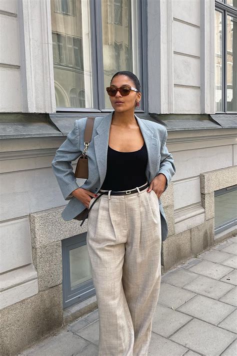 15 Linen Pant Outfits We Plan On Living In This Season Who What Wear