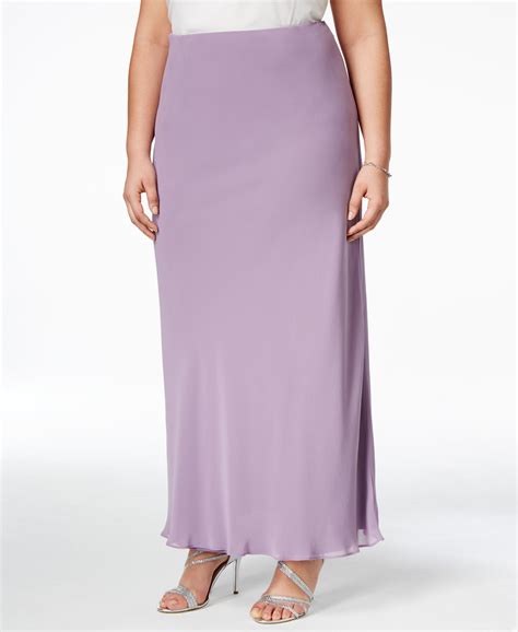 Alex Evenings Chiffon Plus Size Evening Maxi Skirt In Purple Lyst