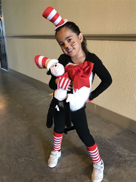 Dr Seuss Costume Cat In The Hat Halloween Costumes For Girls