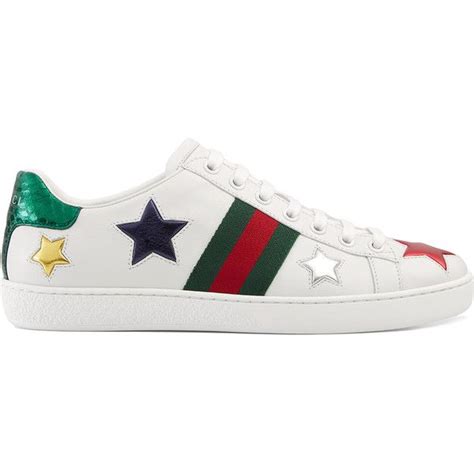Gucci Ace Embroidered Low Top Sneaker £405 Liked On Polyvore