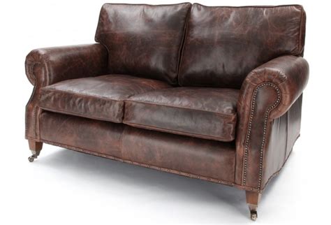 EXPRESS Hepburn Vintage Leather 2 Seat Sofa From Old Boot Sofas