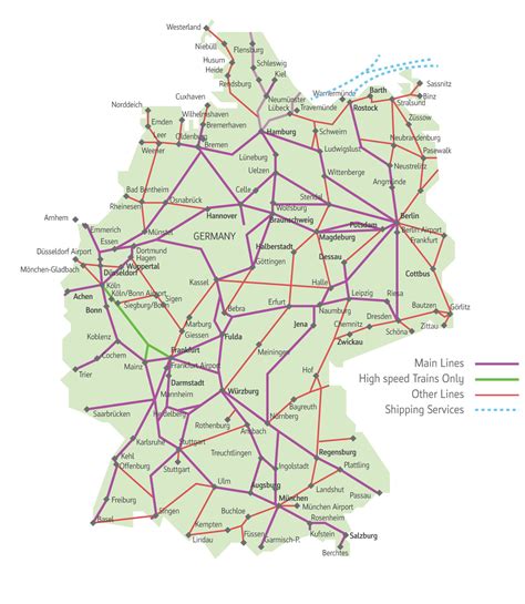 Train System In Germany Map Map Of World