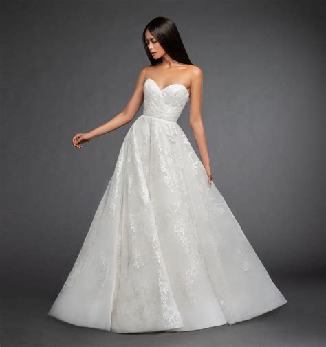 Lazaro bridal gown - Ivory silver shimmer tulle bridal ...