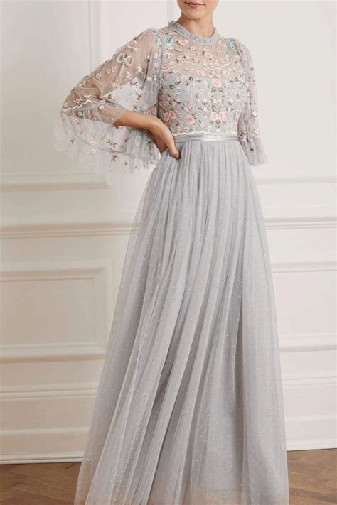 Regency Garden Bodice Maxi Dress Long Sleeve Gown Girls Frock Design