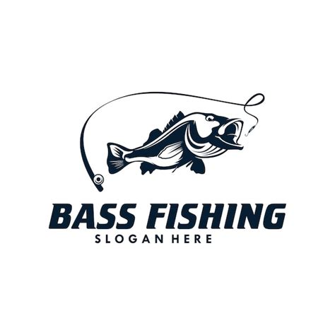 Premium Vector Bass Fishing Logo Design Template