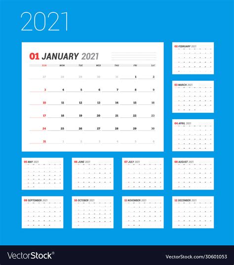 Download or print this free 2021 calendar in pdf, word, or excel format. 2021 Calendar Printable | 12 Months All in One | Calendar 2021