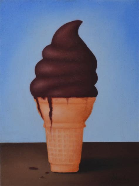 Melting Chocolate Ice Cream Cone Margo Munday Fine Art Classical