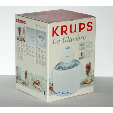 Krups La Glaciere White Automatic Ice Cream Maker Sorbet Etsy