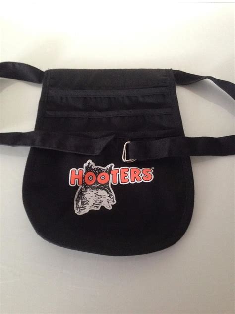 Hooters Girl Uniform Costume Authentic Ticket Money Bag Pouch Black Apron Used 1809535722