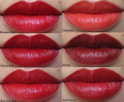 Besame Classic Color Lipstick Swatches Best Red Lipstick Dark Lipstick