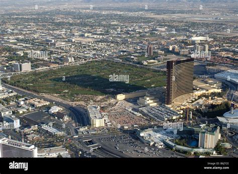 Las Vegas Aerial View From A Blimp Stock Photo Alamy