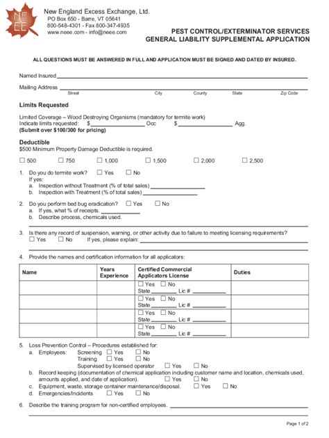 Fillable Online Free Pest Control Service Agreement Template 9