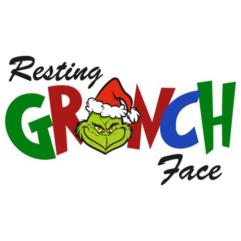 Resting Grinch Face Svg Resting Grinch Face Vector File Resting