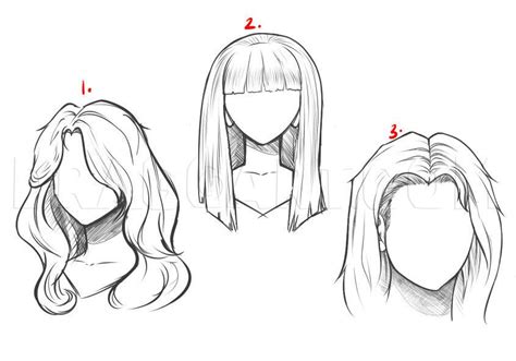 How To Draw Long Hair Step By Step Drawing Guide By Dawn Dragoart