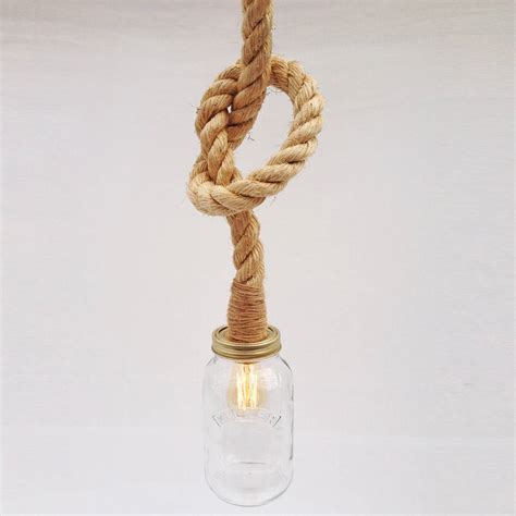 Kilner Jar Rope Pendant Light By Uniques Co