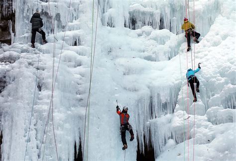 Ice Climb Challenge Scaling Frozen Waterfalls In South Korea Global