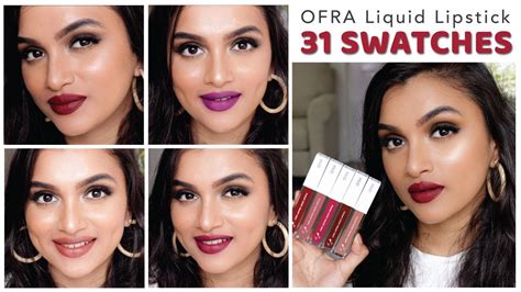 ofra long lasting liquid lipstick lip swatches and review beautico youtube