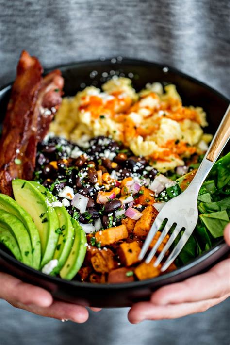 2 cups cooked brown rice or quinoa. Southwest Protein Breakfast Bowls with Sweet Potato and Black Beans | Good Life Eats