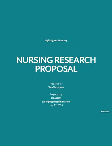 Free 10 Nursing Research Proposal Samples Student Dissertation