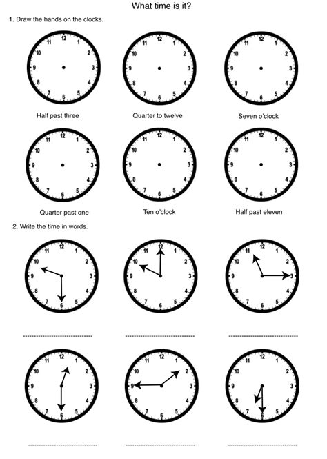 The world clock — worldwide. Time worksheet