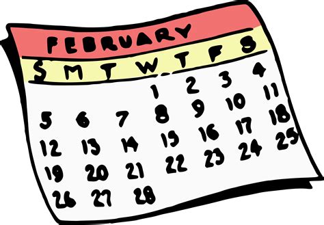 Clipart calendar february, Clipart calendar february Transparent FREE ...