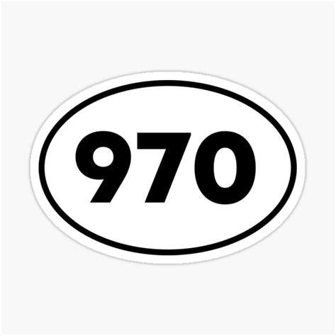 970 Area Code Zip Code Location Black And White Sticker For Sale By