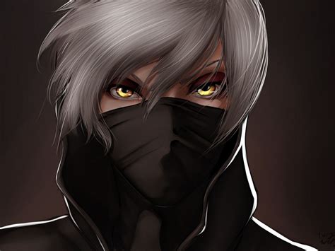 Cool Anime Boy With Mask Drawing