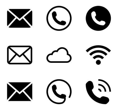 Telephone And Email Icon At Collection Of Telephone
