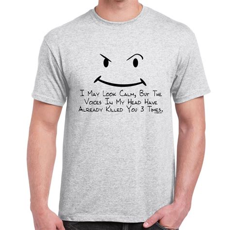 Mens Funny Sayings Slogans T Shirts I May Look Calm Tshirt Ebay