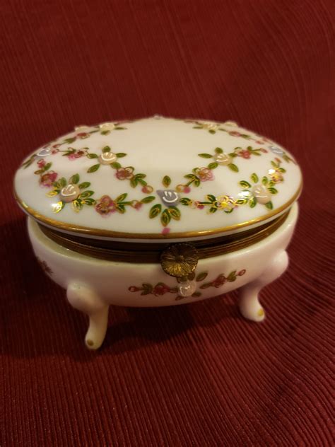 Bitchin Retro On Twitter Rt Atticesoterica Vintage Oval Shaped Floral Porcelain China Hinged