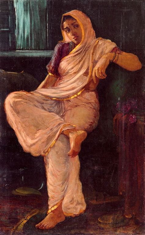 Another S S Painting Of A Woman In A Nine Yard Sari This One By