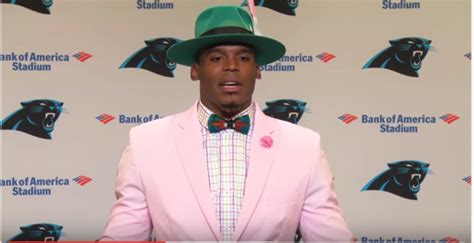 cam newton says refs aren t making calls twitter goes in on his look